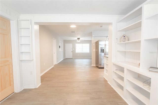 hallway featuring light hardwood / wood-style floors