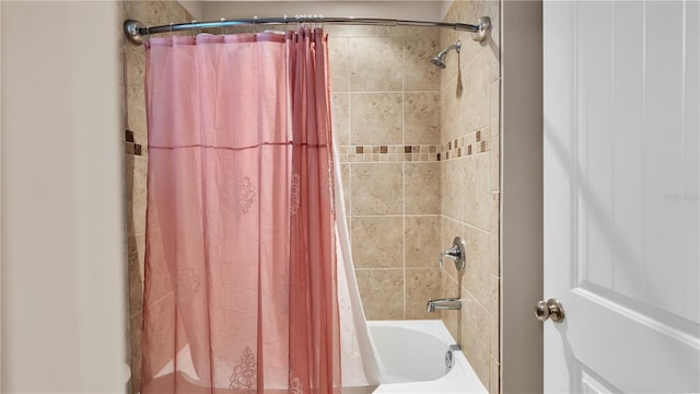 bathroom featuring shower / tub combo