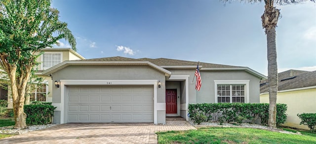 view of front of home featuring a garage