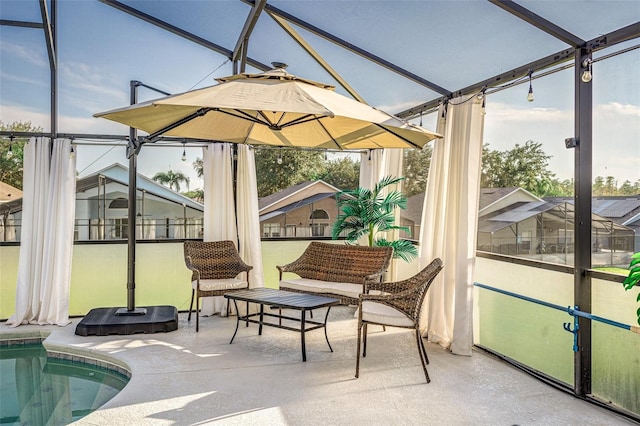 view of sunroom