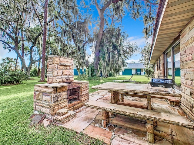 view of patio / terrace with area for grilling