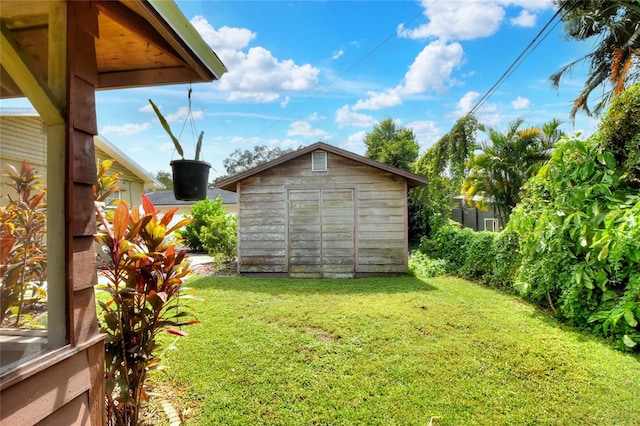 view of shed