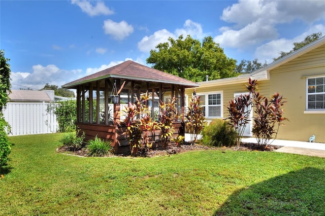 exterior space with fence