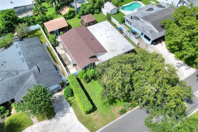 aerial view featuring a residential view