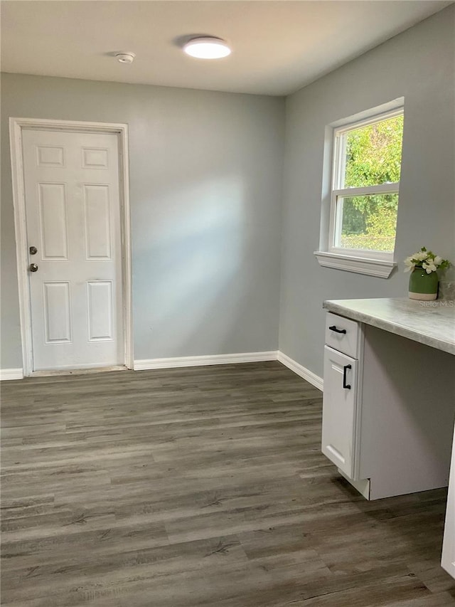 interior space featuring dark hardwood / wood-style floors