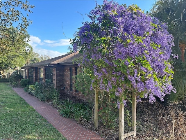 view of property exterior featuring a yard