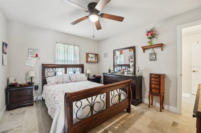 bedroom with ceiling fan