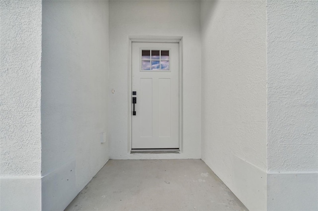 view of doorway to property