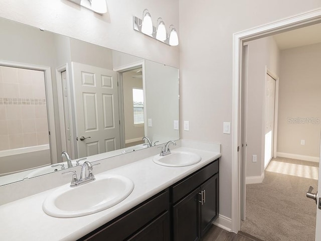 bathroom with vanity