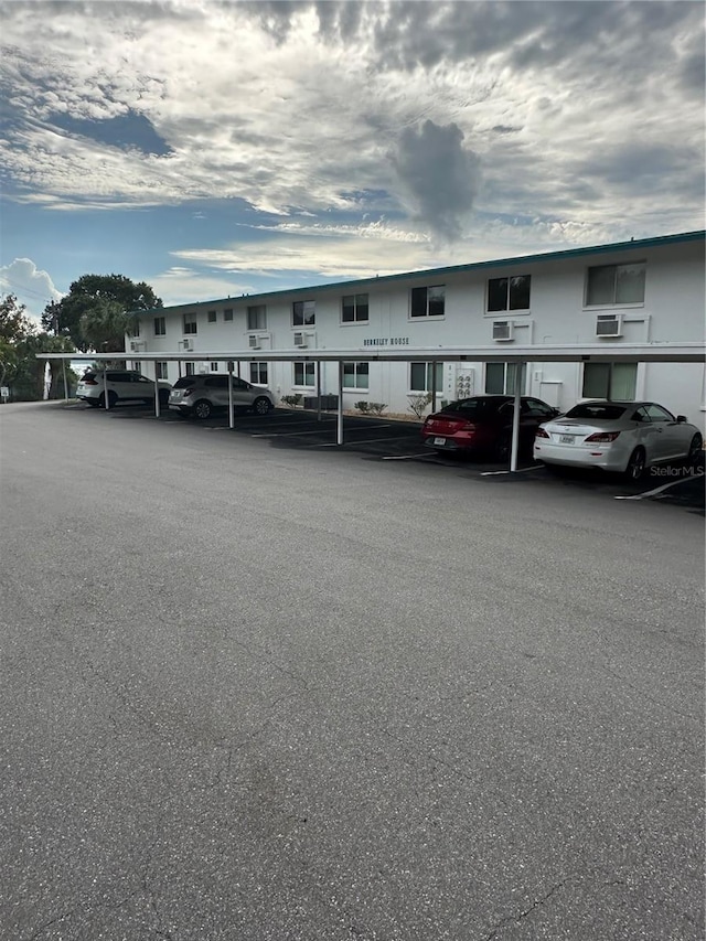 view of car parking featuring a carport