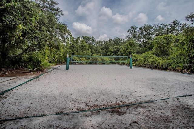 view of community featuring volleyball court