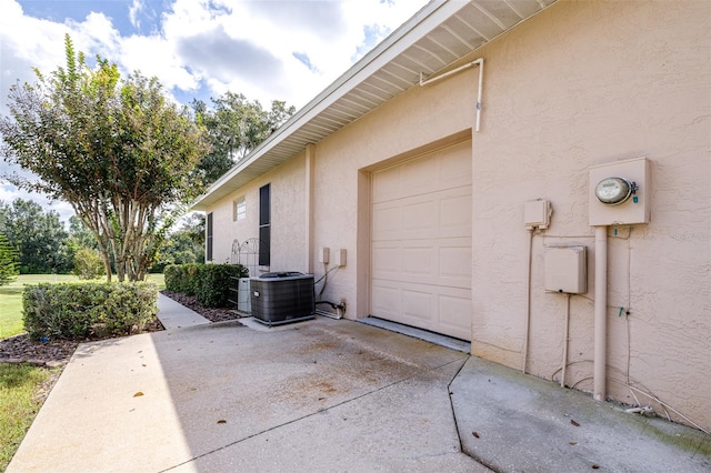 garage with cooling unit