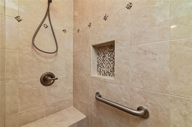 room details with tiled shower