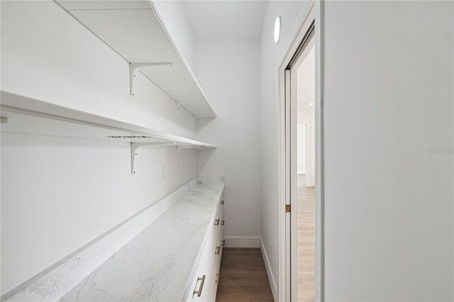 spacious closet featuring light wood-type flooring