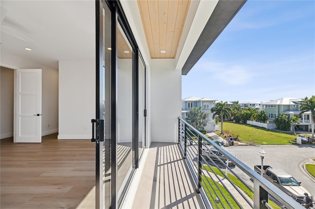 balcony with a residential view