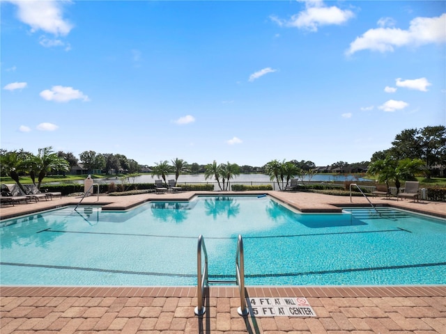 view of pool with a patio area