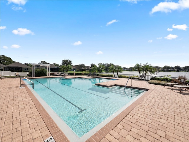 view of pool with a patio area