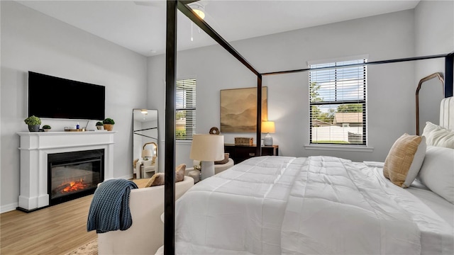 bedroom featuring hardwood / wood-style floors