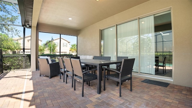 view of sunroom