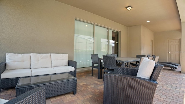 view of patio / terrace featuring an outdoor living space