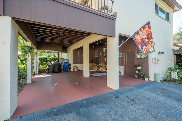 view of patio / terrace featuring a grill