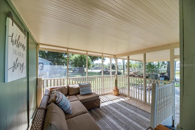 view of sunroom