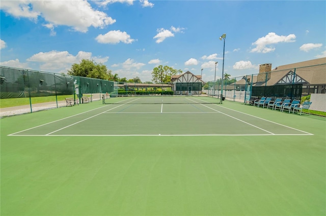 view of tennis court