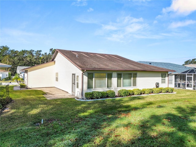 exterior space with a lawn