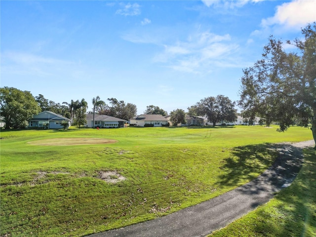 view of home's community featuring a yard