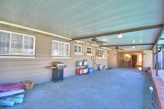 view of patio with area for grilling