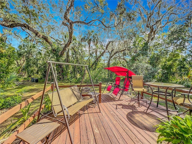 view of wooden deck