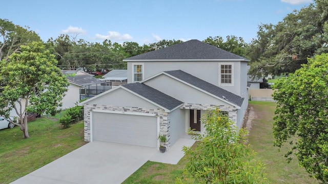 view of front of property with a front yard