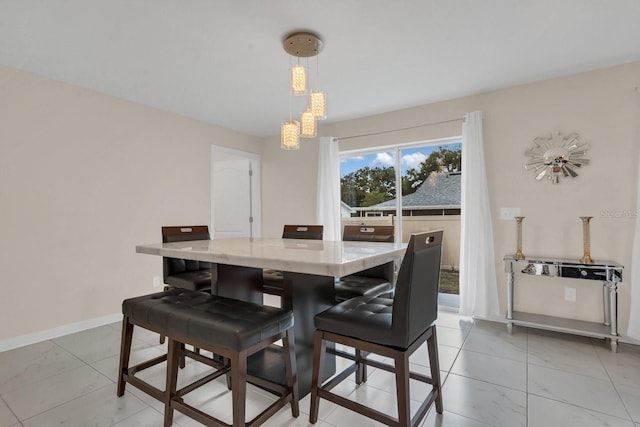 view of dining room