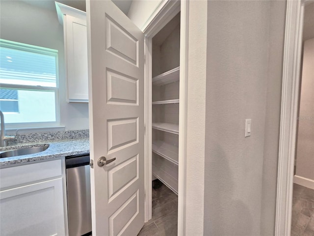 storage area with a sink