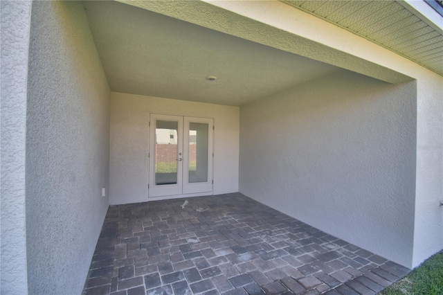 view of patio / terrace featuring french doors