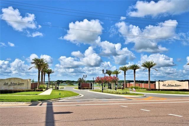 view of street featuring sidewalks and curbs