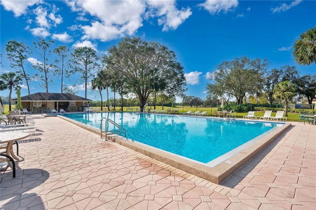 view of pool with a patio area