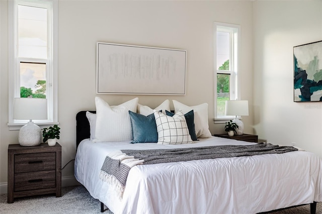 bedroom featuring carpet flooring