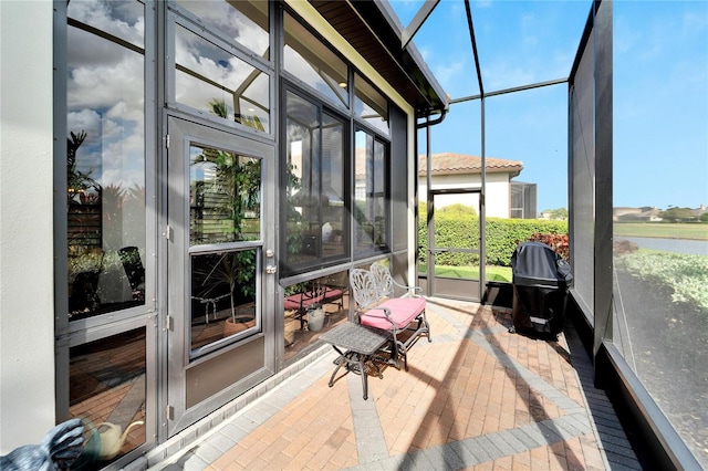 view of sunroom / solarium