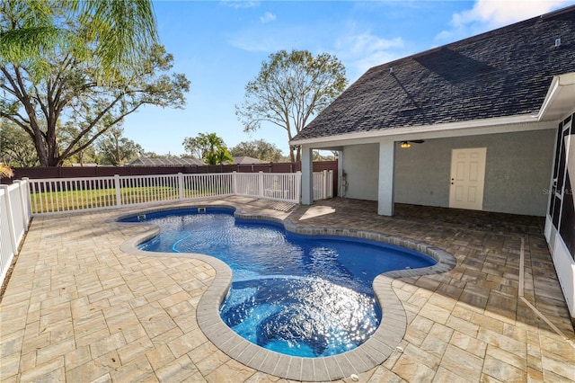 view of pool with a patio area