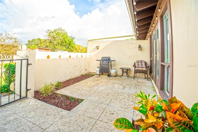 view of patio featuring area for grilling