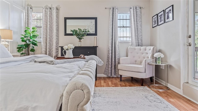 bedroom featuring wood-type flooring