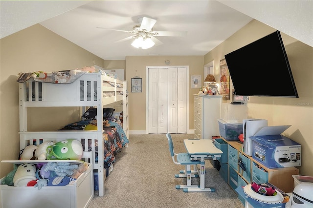 1935 Austin Ter, Winter Haven, FL 33884 - bedroom with carpet flooring, a closet, baseboards, and a ceiling fan