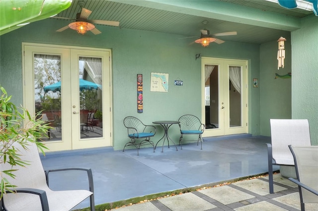 1935 Austin Ter, Winter Haven, FL 33884 - view of patio / terrace with french doors and a ceiling fan