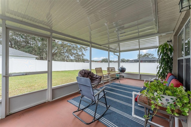 view of sunroom