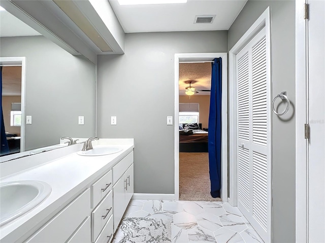 bathroom with vanity