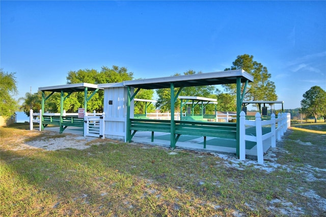 view of dock