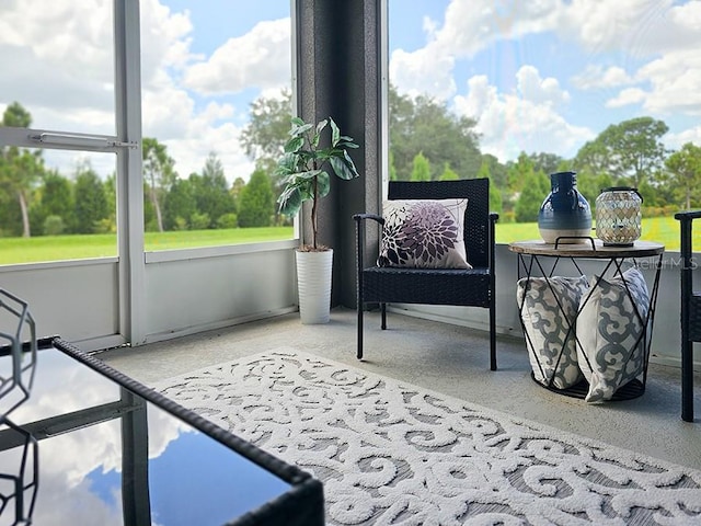 view of sunroom