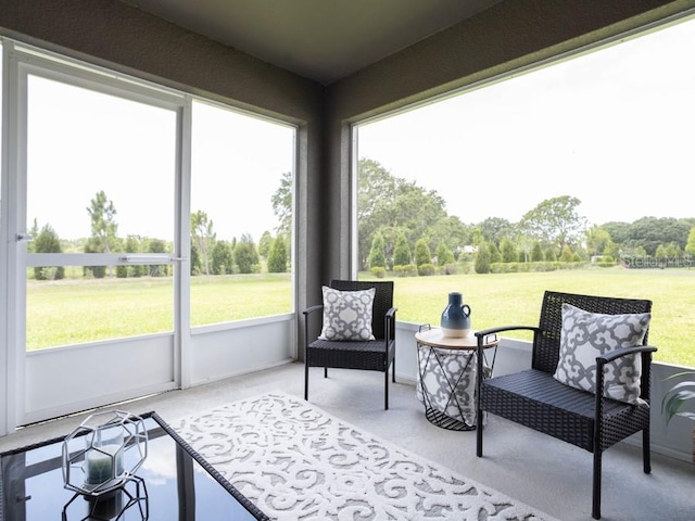 sunroom with a healthy amount of sunlight