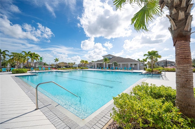 view of pool with a patio area